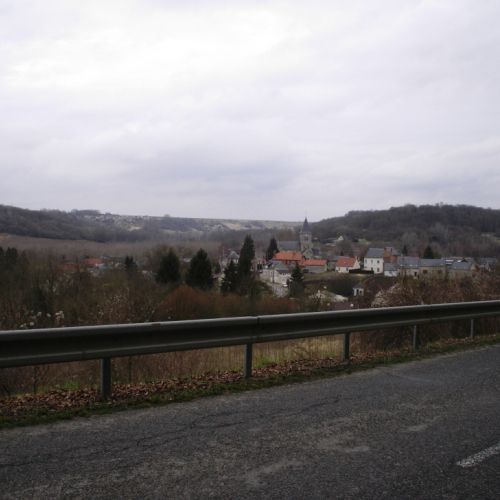 Vue d'ensemble sur le village de Margival